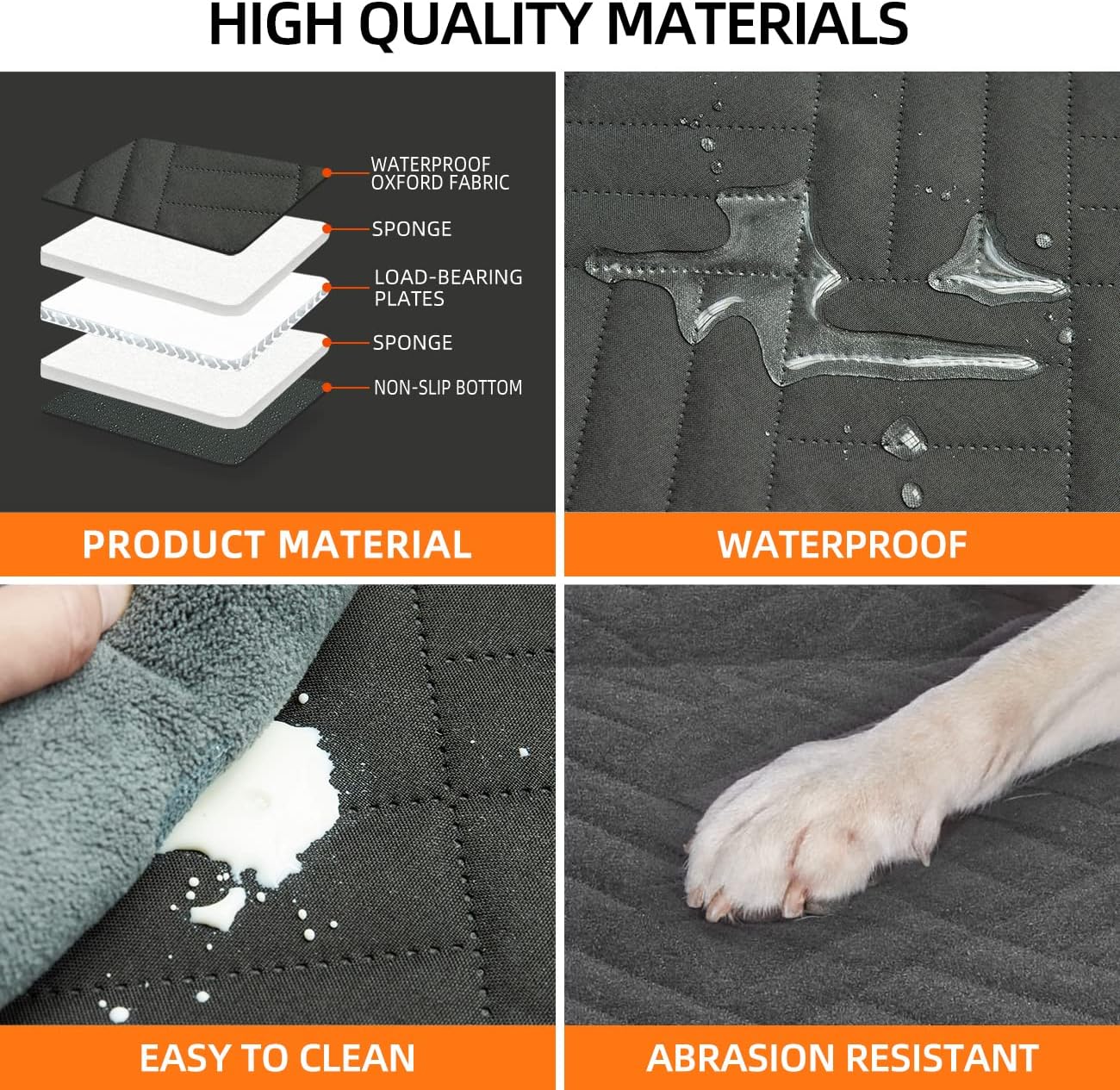 Hard-Bottom Dog Car Seat Cover & Backseat Extender for Car/SUV/Small Truck