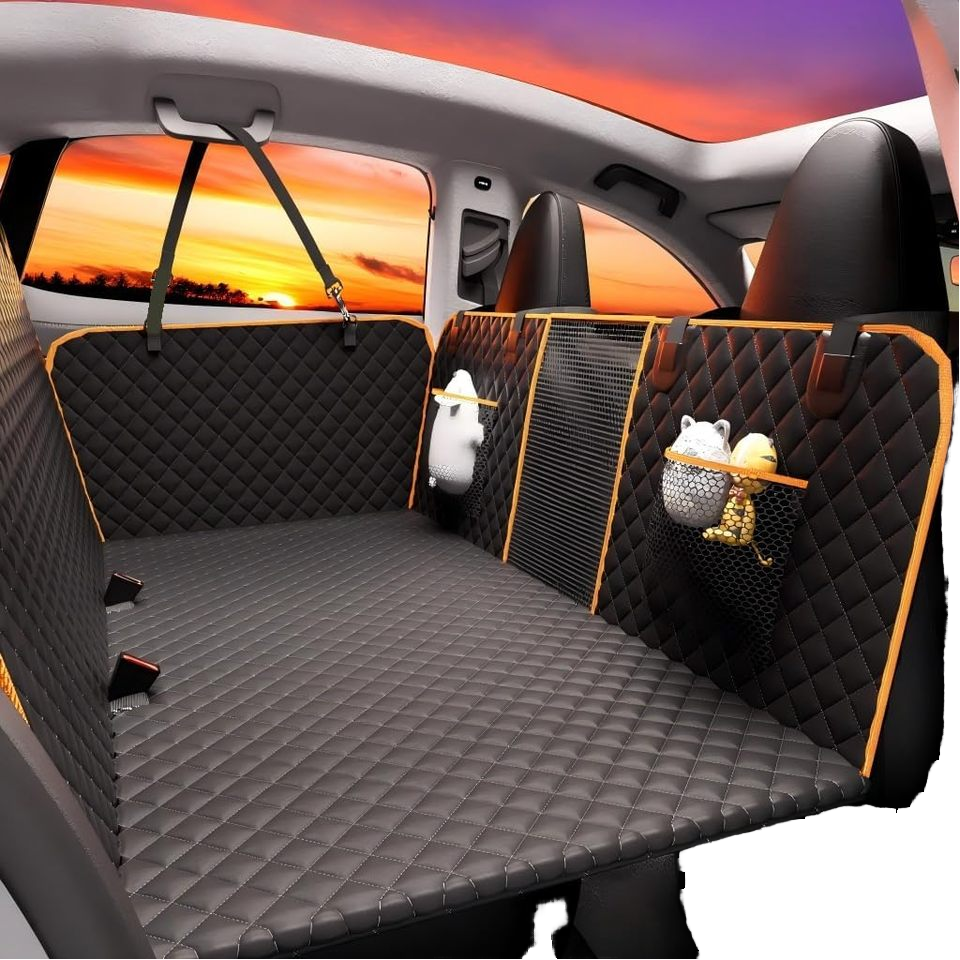 Hard-Bottom Dog Car Seat Cover & Backseat Extender for Car/SUV/Small Truck