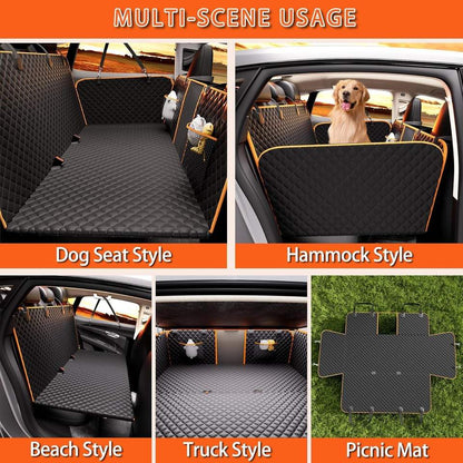 Hard-Bottom Dog Car Seat Cover & Backseat Extender for Car/SUV/Small Truck